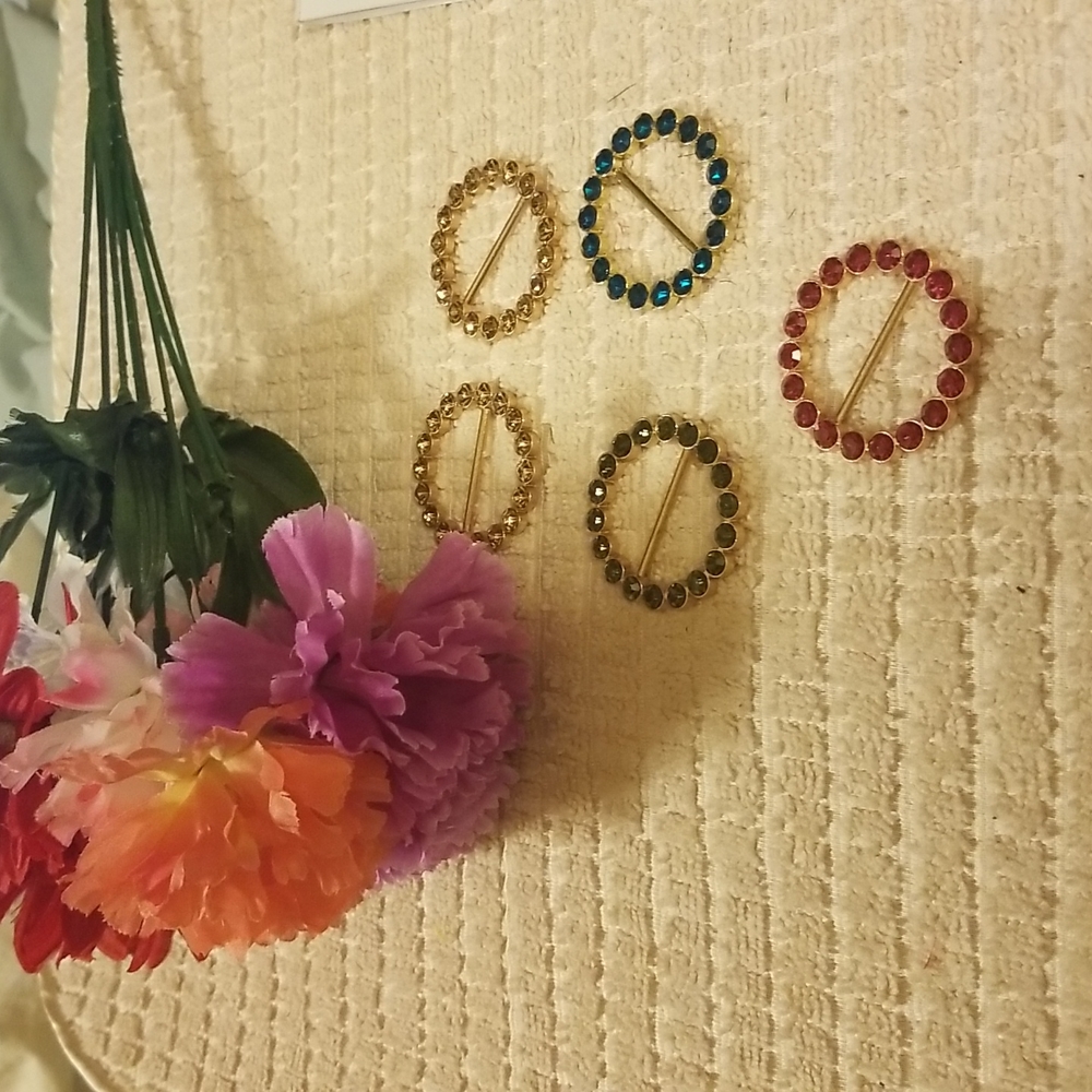 5 METAL ROUND T-SHIRT CLIP RINGS - Picture 3 of 7